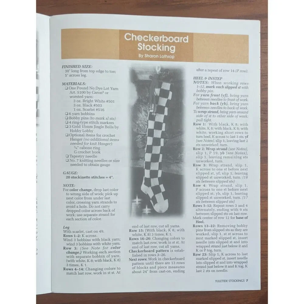 Yuletide Stockings Knit Pattern Book